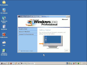 Desktop with welcome screen